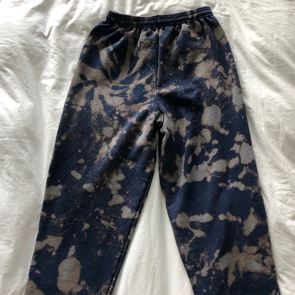 Bleach Dyed High Waisted Sweatpants (NWOT)